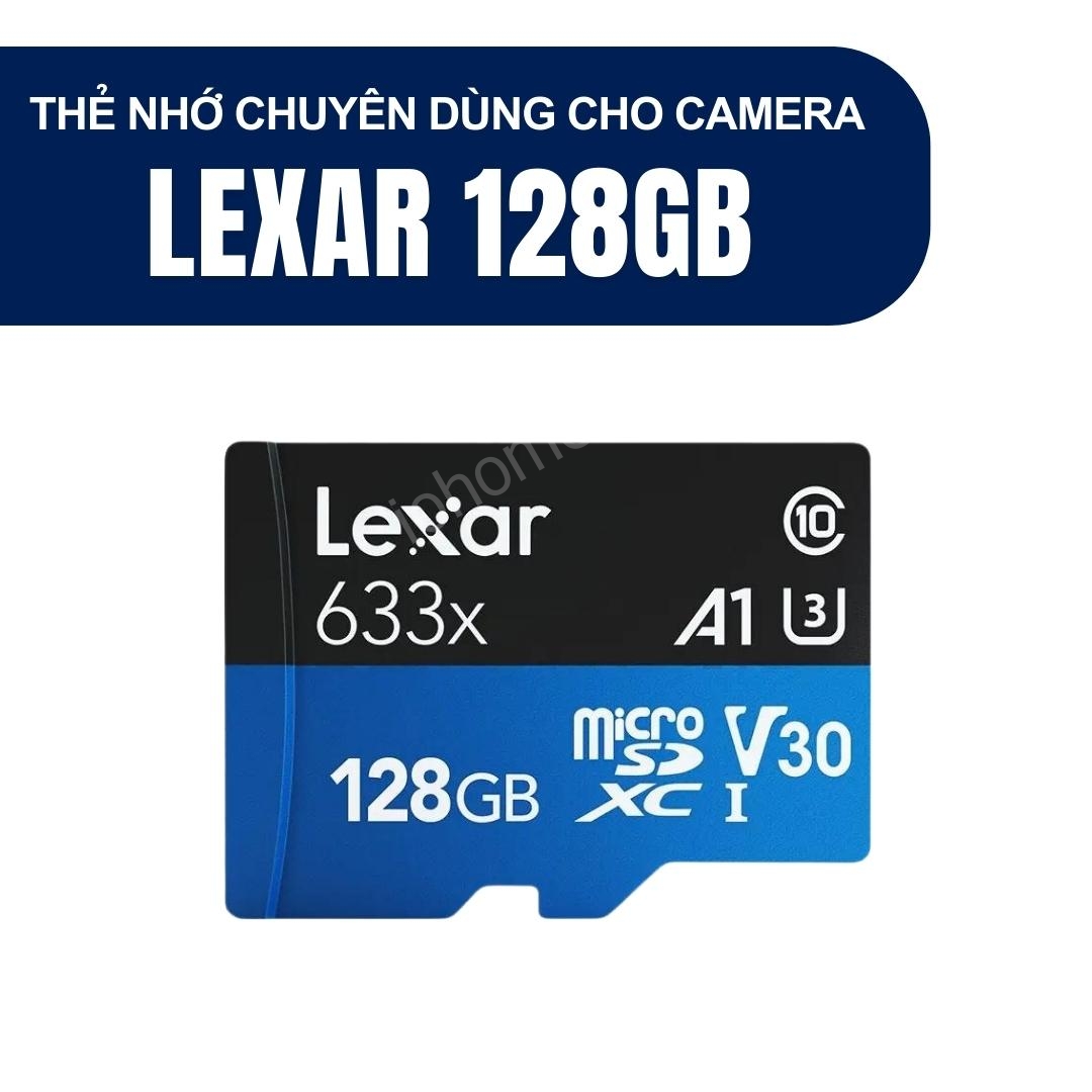 Thẻ Nhớ MicroSDXC Lexar U3 V30 A1 128GB 633x 95MB/s - Chuyên dùng cho Camera