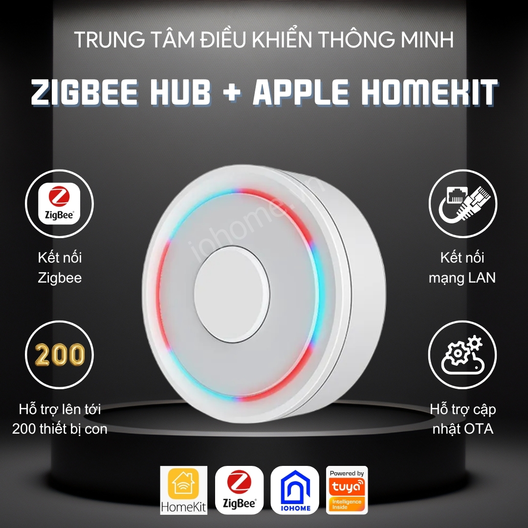 Trung tâm điều khiển nhà thông minh Zigbee Hub tương thích Apple Homekit