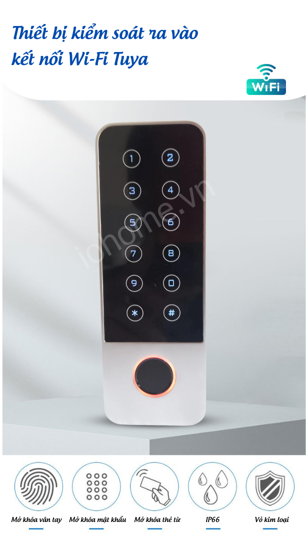 Bộ kiểm soát ra vào cổng thông minh Access Control- Kết nối Wi-Fi - 200 Vân tay